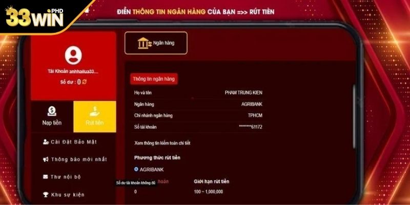 Quy trình nạp tiền 33WIN